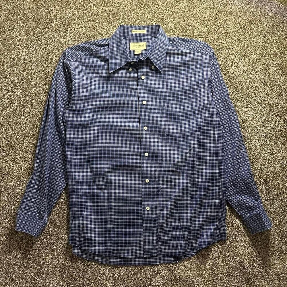 Eddie-bauer Men's Blue and Navy Shirt